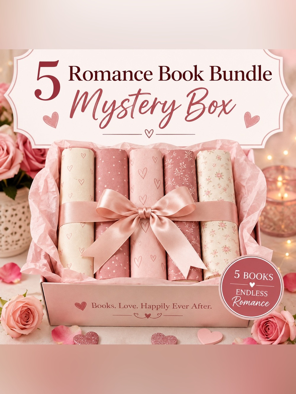 5 Romance Books Mystery Box Bundle
